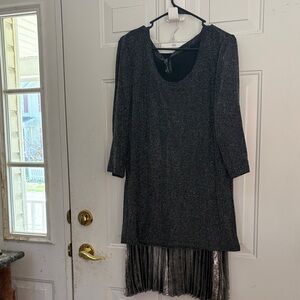 Chic Black and Silver top by Seven (Lane Bryant) 14/16 and a Long skirt 18/20